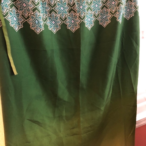 Express Ombré Silk Long Wrap Skirt - Picture 5 of 5